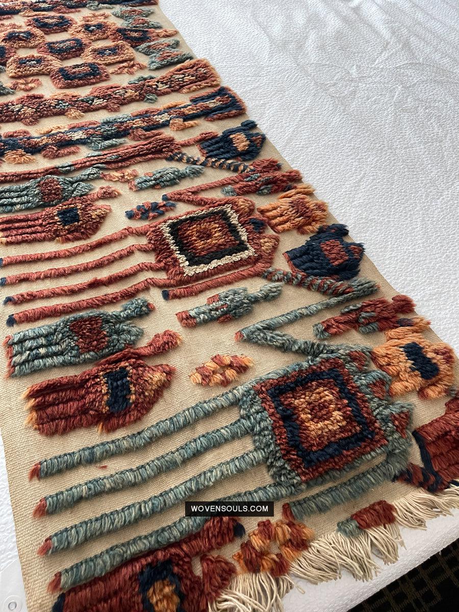 1798 Antique Tend Band with Pile Weaving with Humans and Camels - Antique Interior Decor