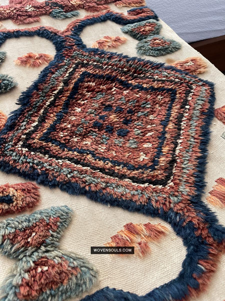 1798 Antique Tend Band with Pile Weaving with Humans and Camels - Antique Interior Decor