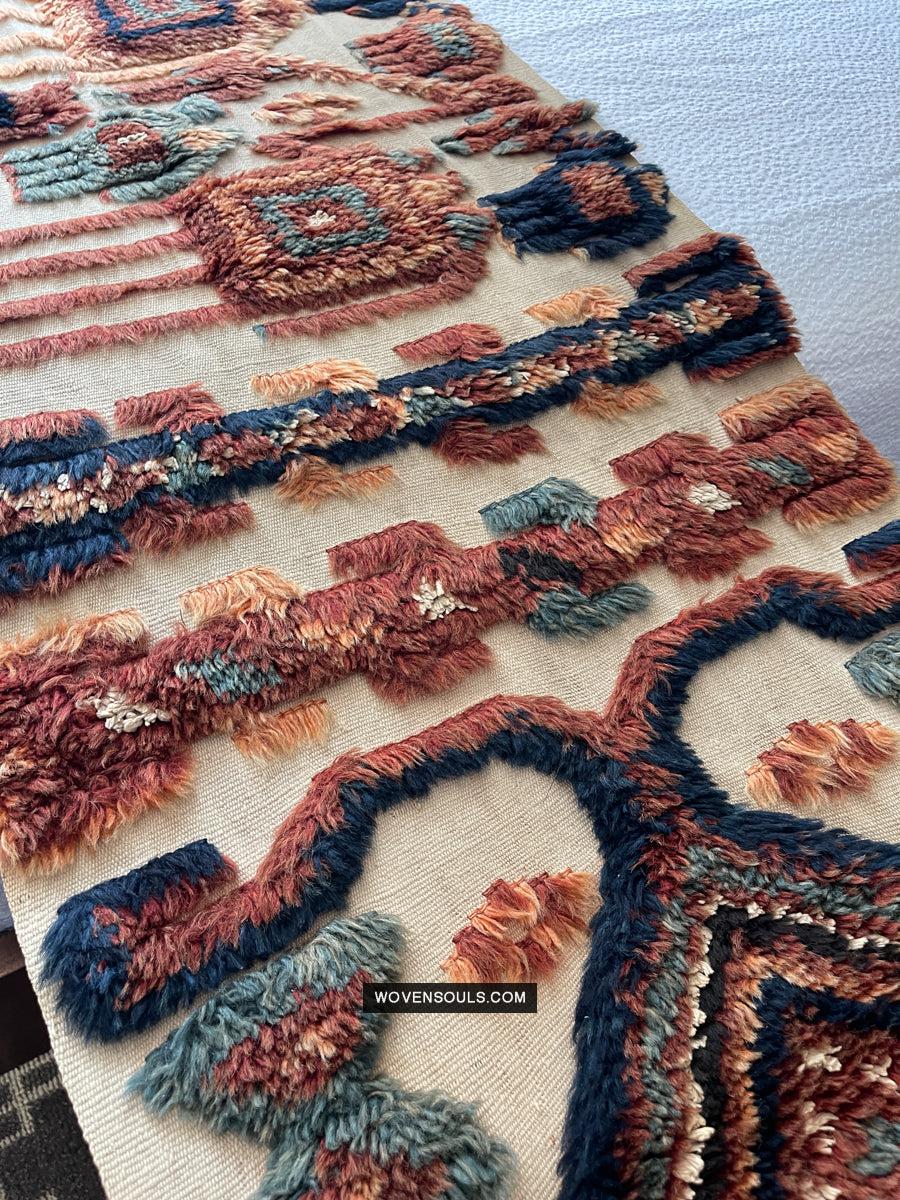 1798 Antique Tend Band with Pile Weaving with Humans and Camels - Antique Interior Decor