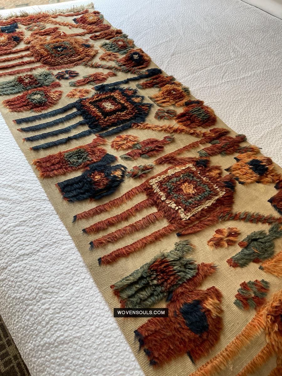 1798 Antique Tend Band with Pile Weaving with Humans and Camels - Antique Interior Decor