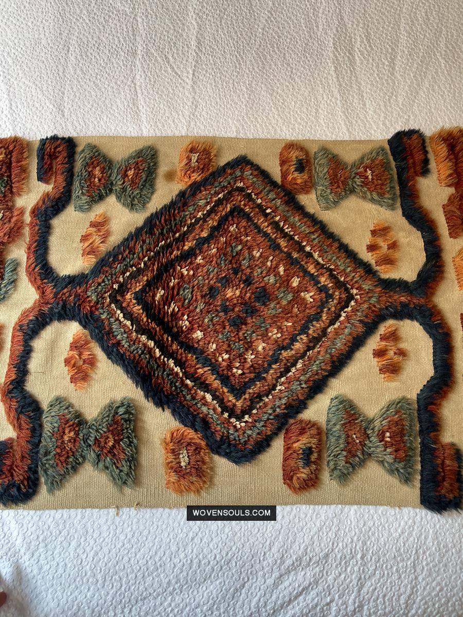 1798 Antique Tend Band with Pile Weaving with Humans and Camels - Antique Interior Decor