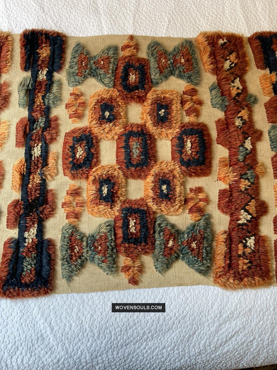 1798 Antique Tend Band with Pile Weaving with Humans and Camels - Antique Interior Decor