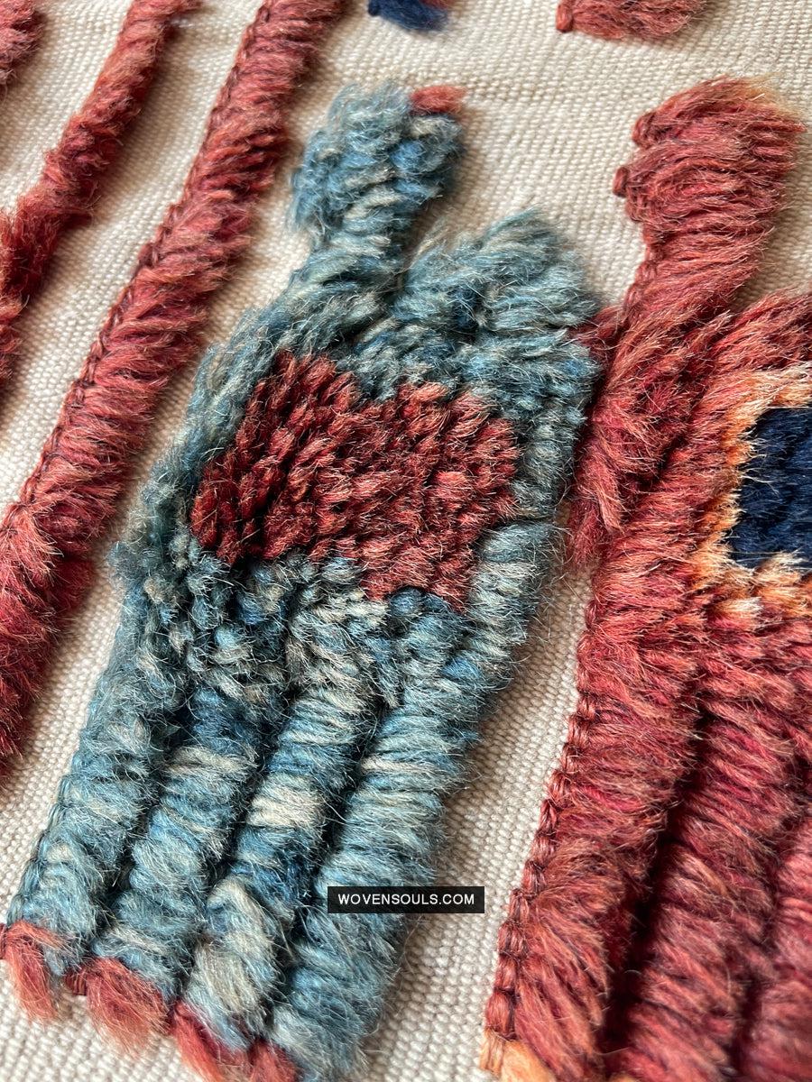 1798 Antique Tend Band with Pile Weaving with Humans and Camels - Antique Interior Decor