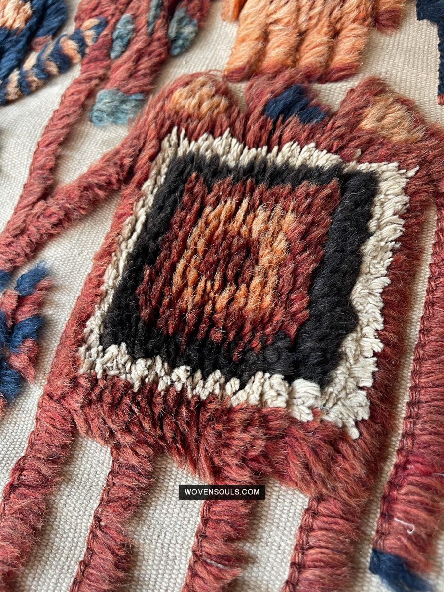 1798 Antique Tend Band with Pile Weaving with Humans and Camels - Antique Interior Decor