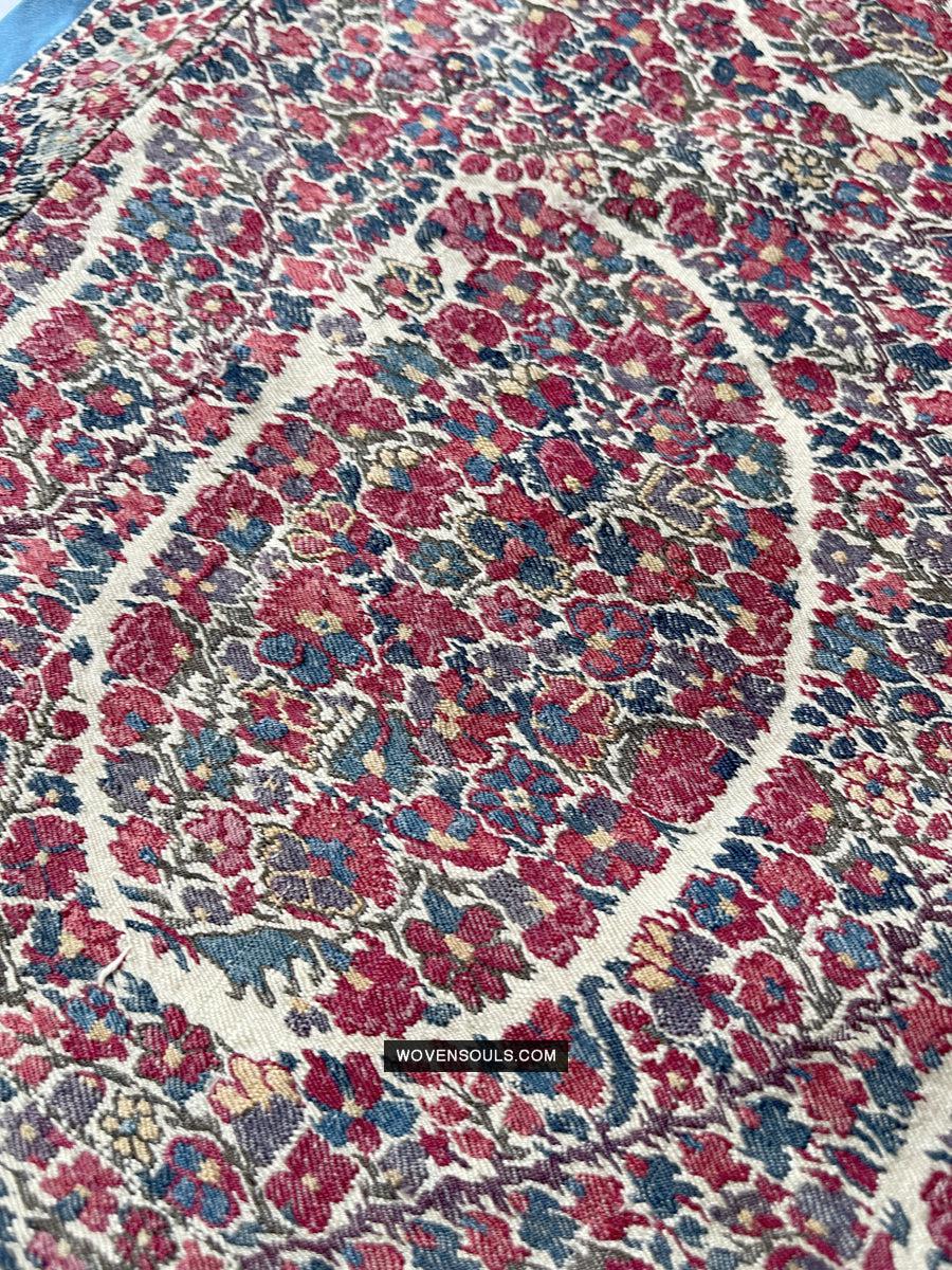 1799 Antique Kashmir Pashmina Shawl Fragment - Antique Interior Decor