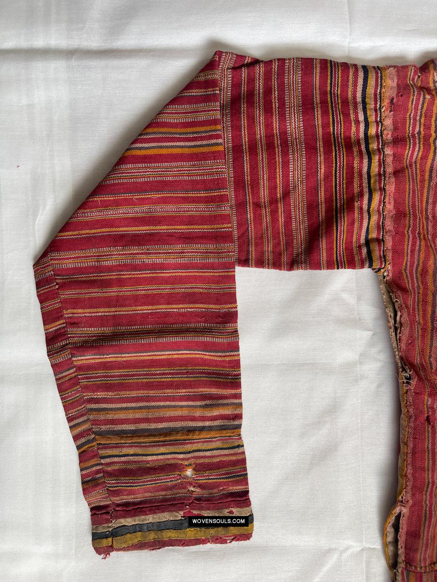 1809 Antique Figurative Dayak Kantuk Jacket Textile-WOVENSOULS Antique Textiles & Art Gallery