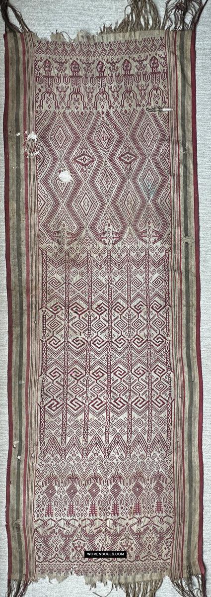 1810 Antique Dayak Pua Pilih Kantuk Textile Borneo-WOVENSOULS Antique Textiles & Art Gallery