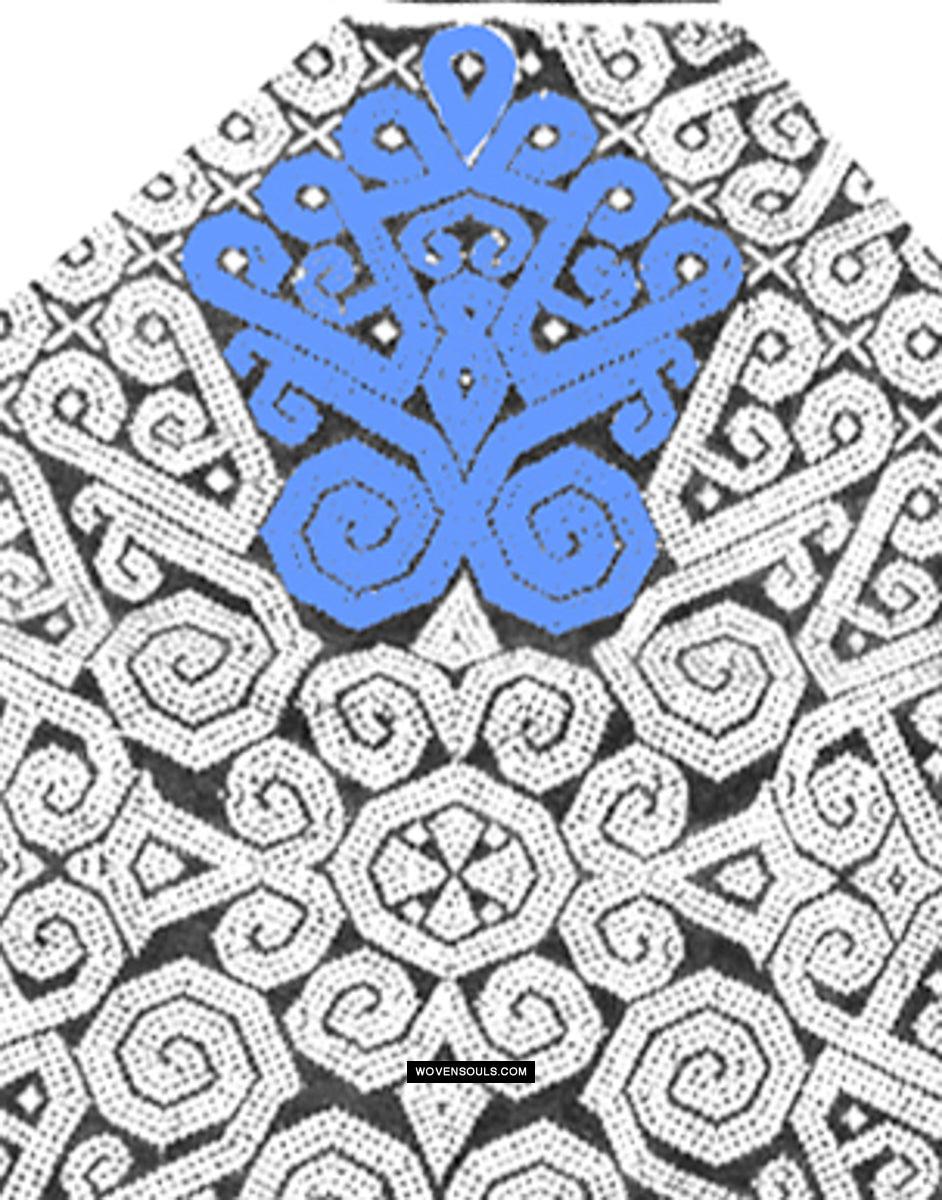 1811 Antique Iban Wedding Skirt Beaded Band Benang Perak-WOVENSOULS Antique Textiles & Art Gallery