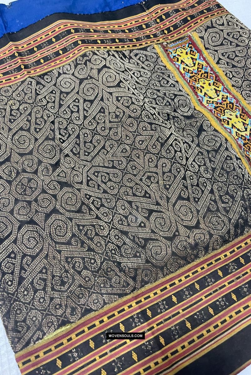 1811 Antiker Iban Hochzeitsrock Perlenband Benang Perak-WOVENSOULS Galerie für antike Textilien und Kunst
