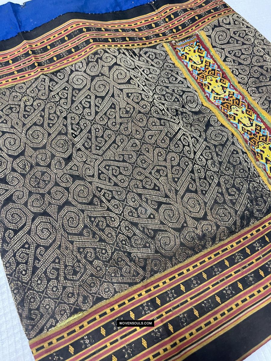 1811 Antique Iban Wedding Skirt Beaded Band Benang Perak-WOVENSOULS Antique Textiles & Art Gallery