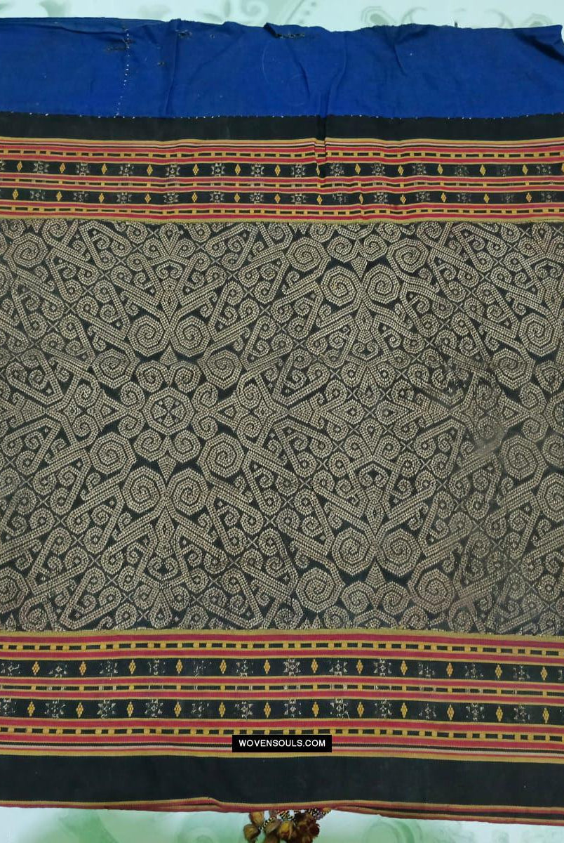 1811 Antiker Iban Hochzeitsrock Perlenband Benang Perak-WOVENSOULS Galerie für antike Textilien und Kunst