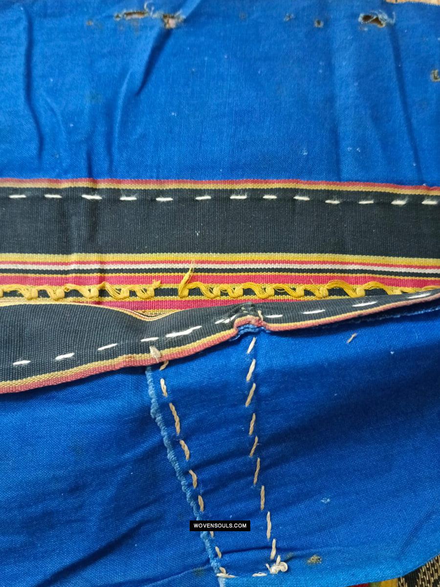 1811 Antique Iban Wedding Skirt Beaded Band Benang Perak-WOVENSOULS Antique Textiles & Art Gallery