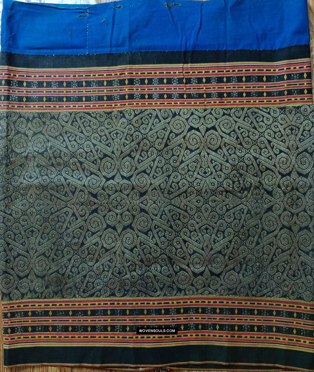 1811 Antique Iban Wedding Skirt Beaded Band Benang Perak-WOVENSOULS Antique Textiles & Art Gallery