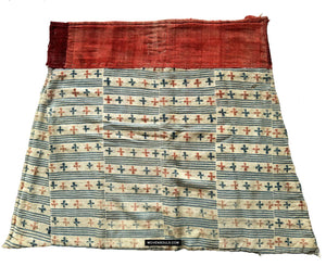 1815 Rare Antique Tibetan Textile Tahden or Pangden with Pattu and Stamp Dye
