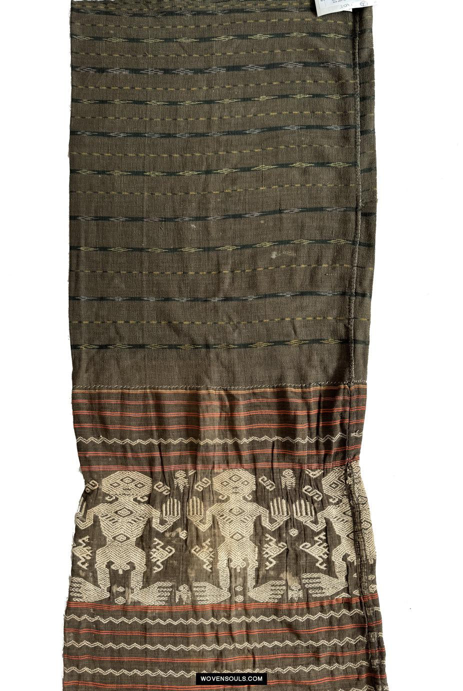 1816 Hervorragender alter zeremonieller gewebter Sumba-Sarong