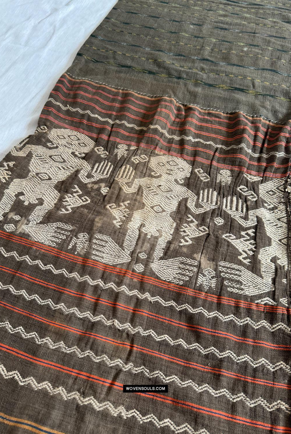 1816 Hervorragender alter zeremonieller gewebter Sumba-Sarong