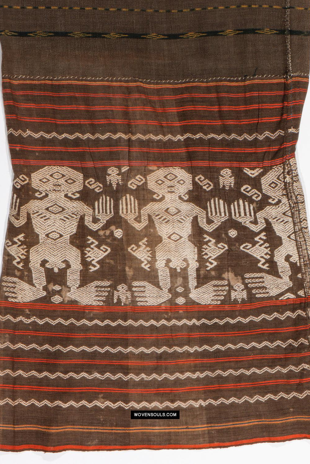 1816 Hervorragender alter zeremonieller gewebter Sumba-Sarong