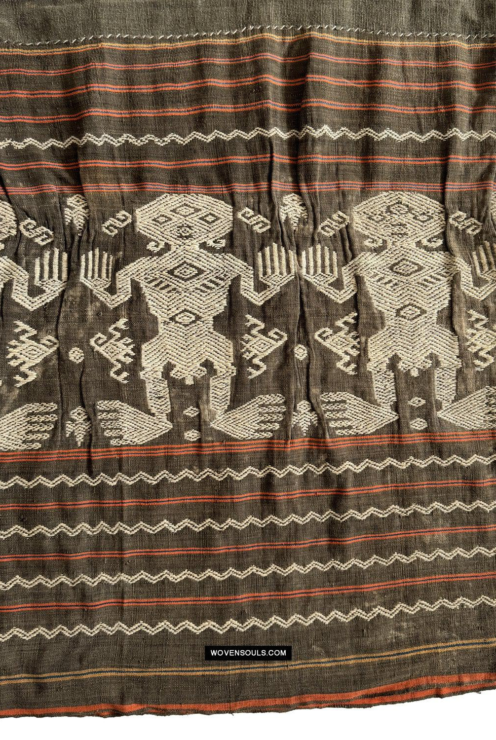 1816 Hervorragender alter zeremonieller gewebter Sumba-Sarong