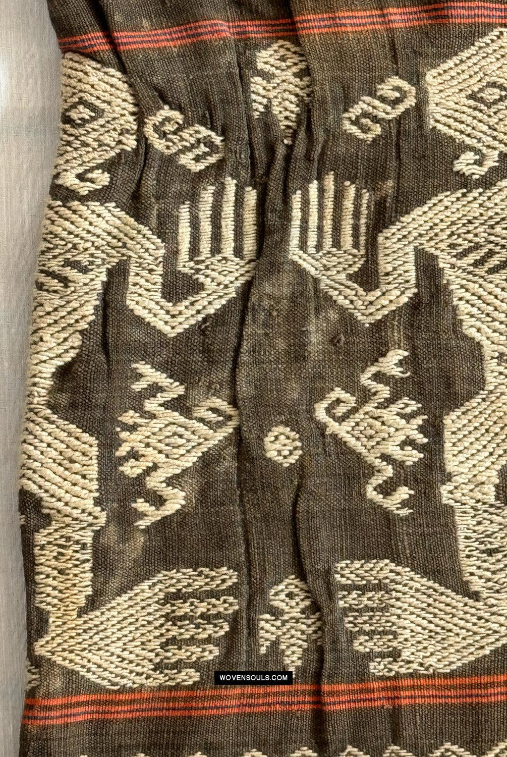 1816 Hervorragender alter zeremonieller gewebter Sumba-Sarong