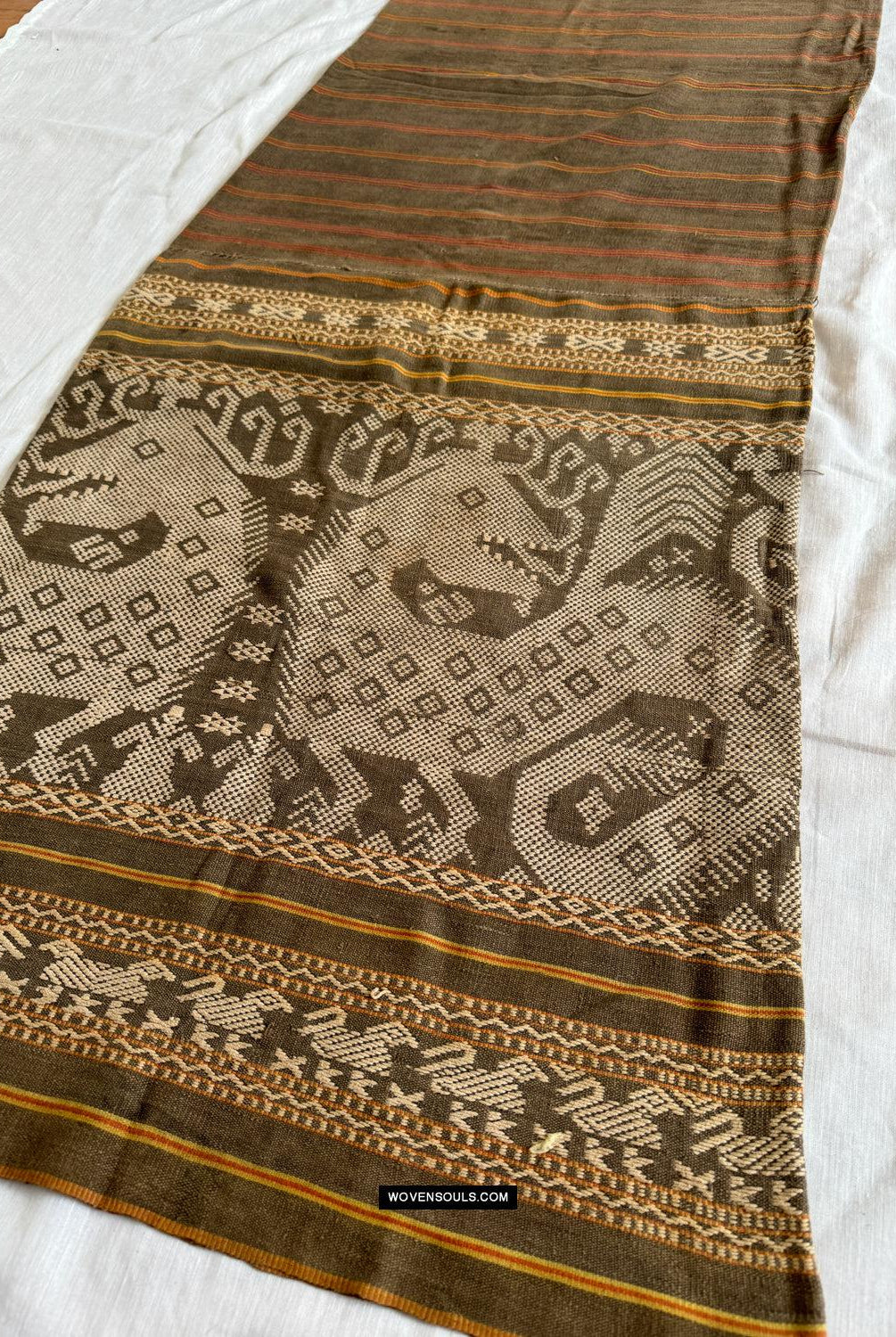 1817 Hervorragender alter zeremonieller gewebter Sumba-Sarong