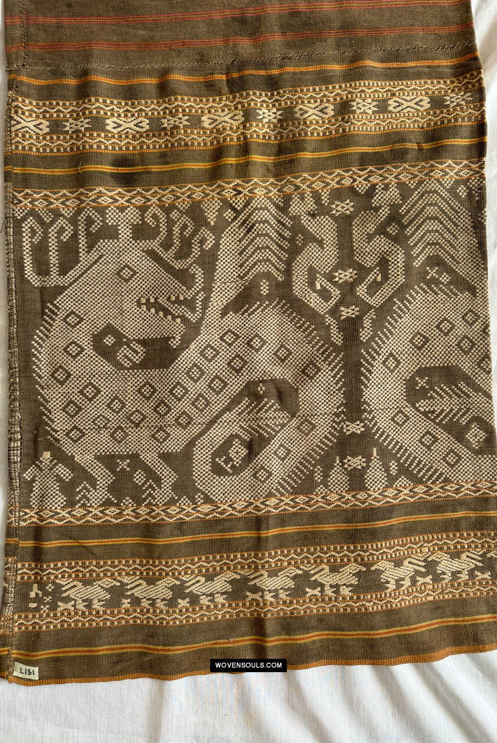 1817 Hervorragender alter zeremonieller gewebter Sumba-Sarong