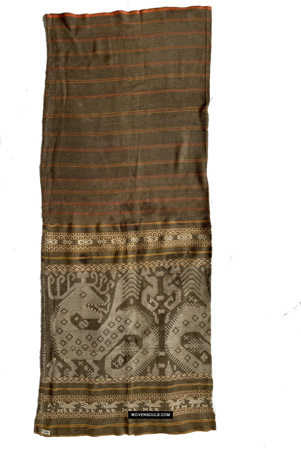 1817 Hervorragender alter zeremonieller gewebter Sumba-Sarong