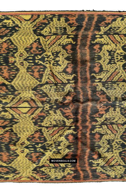 1820 Antiker figurativer Ikat – Timor