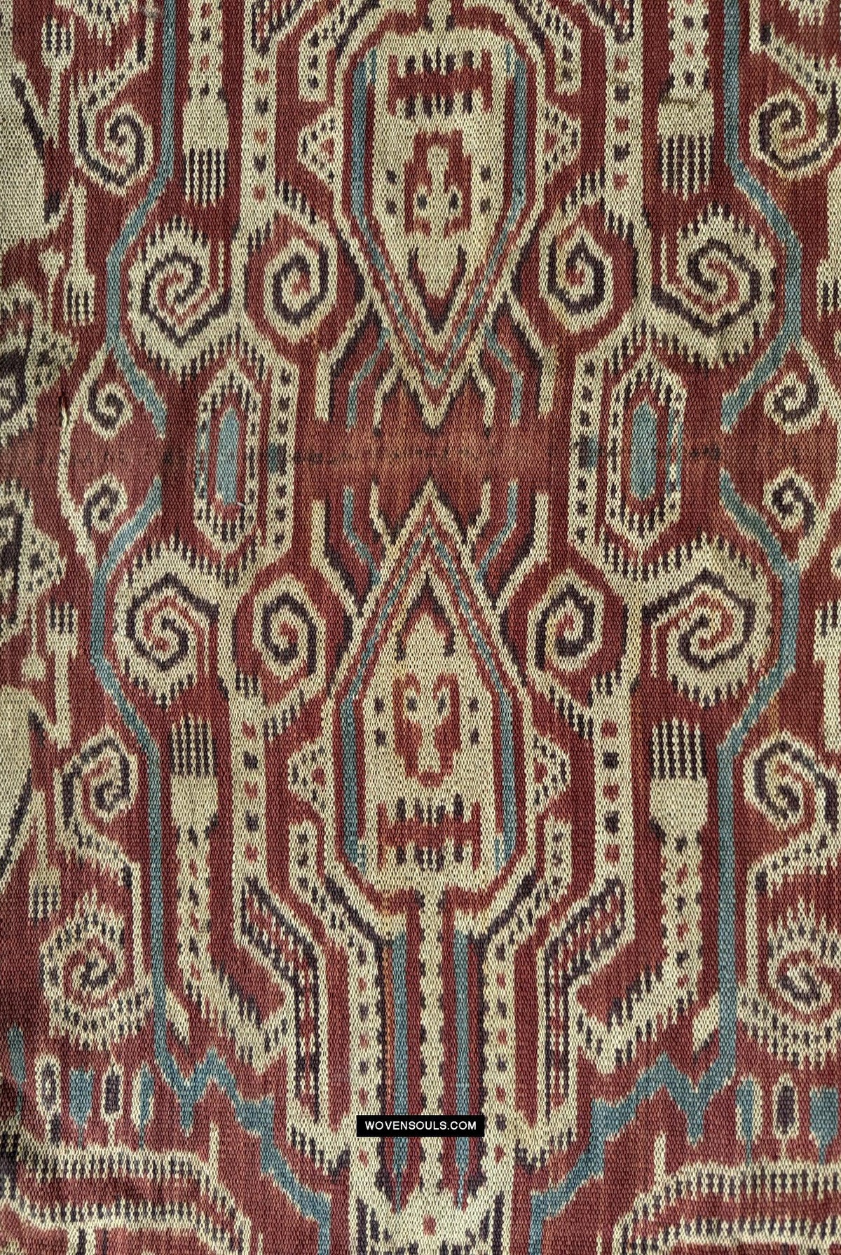 1830 Antique Iban Ceremonial Ikat - Crocodiles & Monkeys