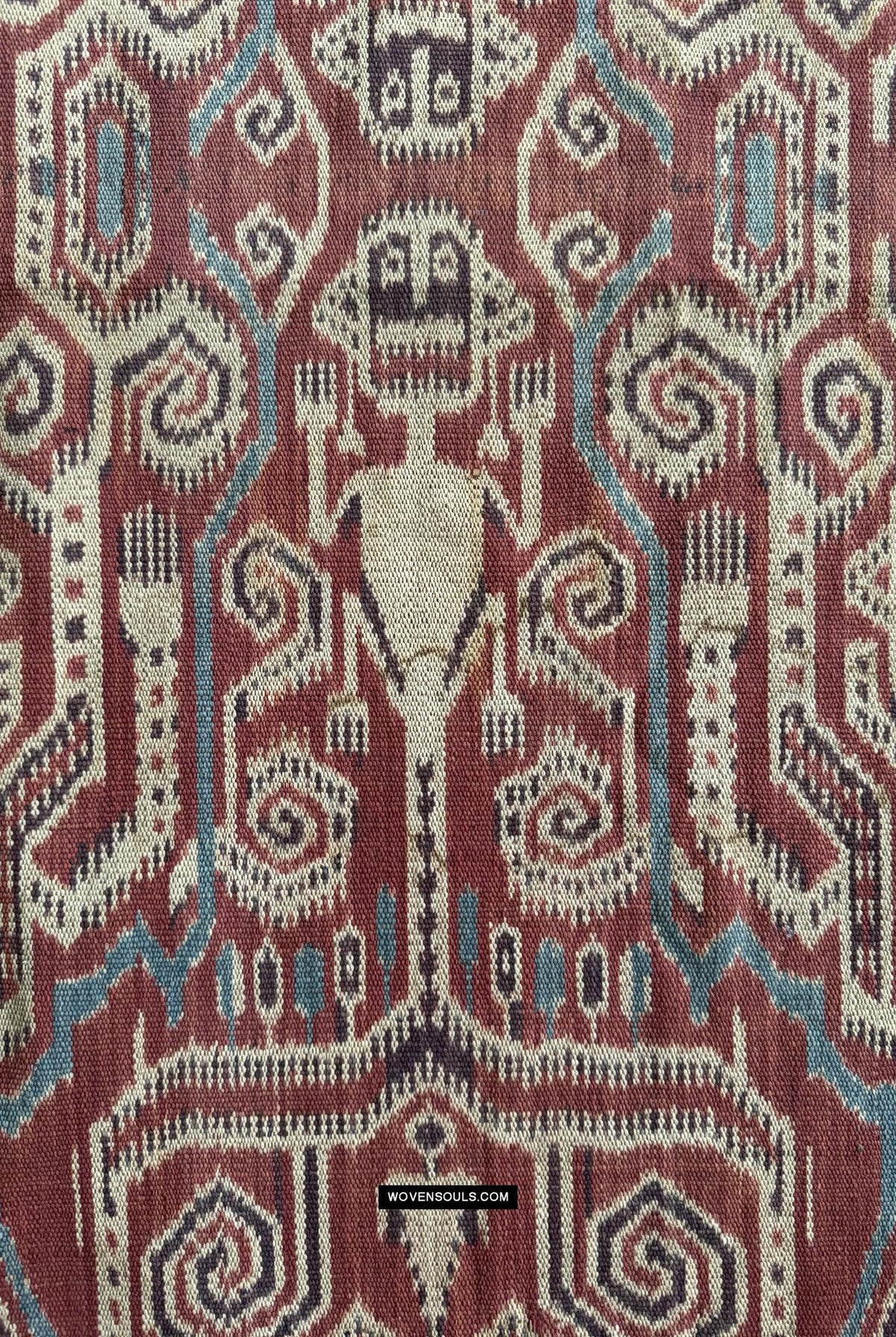 1830 Antique Iban Ceremonial Ikat - Crocodiles & Monkeys