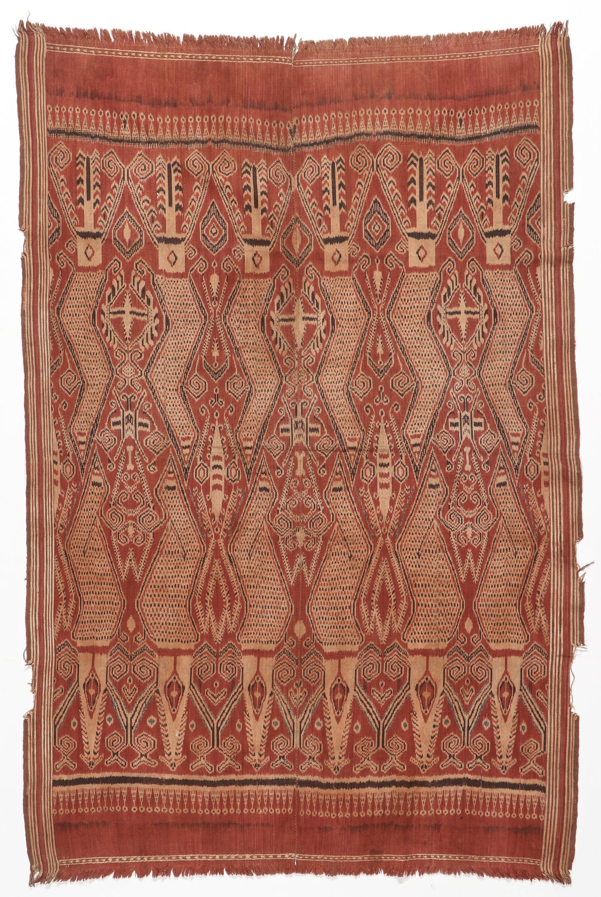 1831 Antique Iban Ceremonial Ikat - Serpent Buah Penyandih Ngelai
