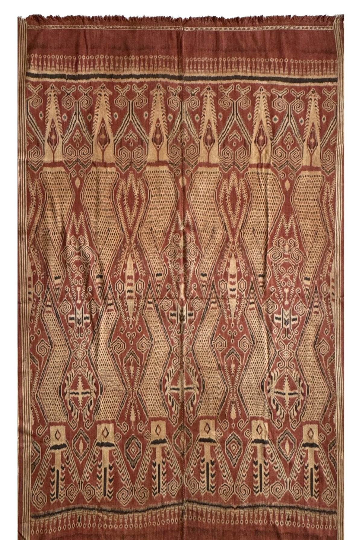 1831 Antique Iban Ceremonial Ikat - Serpent Buah Penyandih Ngelai