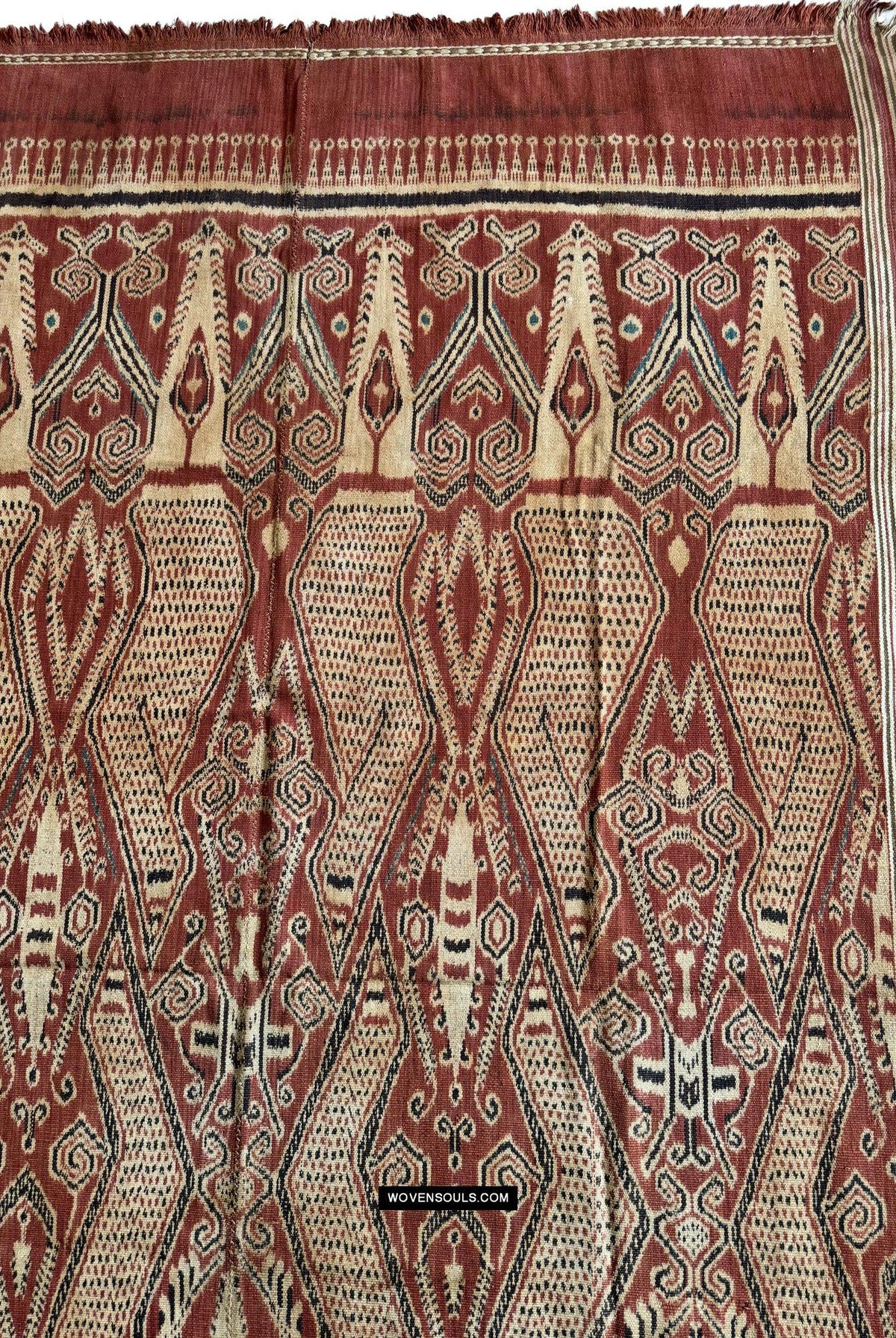 1831 Antique Iban Ceremonial Ikat - Serpent Buah Penyandih Ngelai