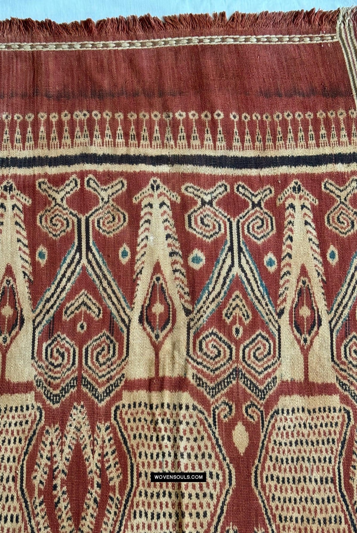 1831 Antique Iban Ceremonial Ikat - Serpent Buah Penyandih Ngelai