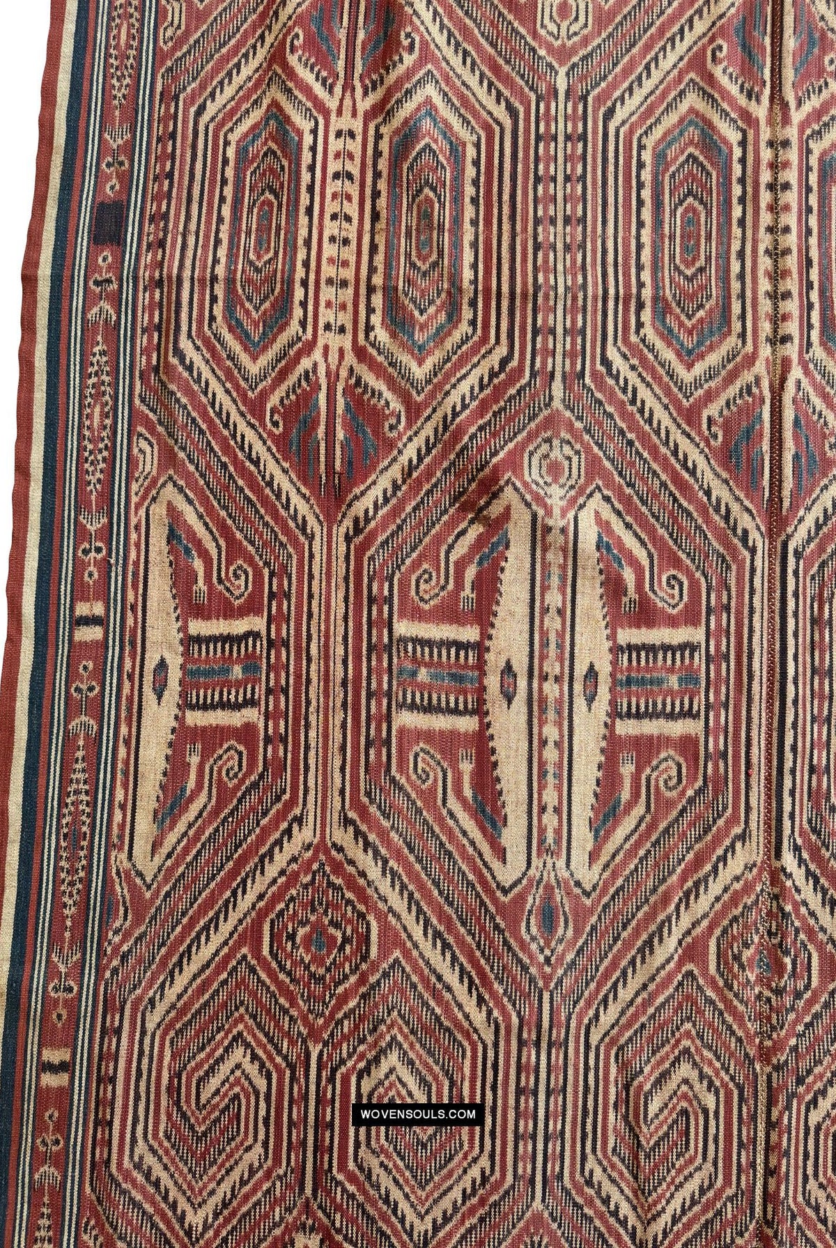 1833 Antique Iban Ceremonial Ikat - Hawk Pattern
