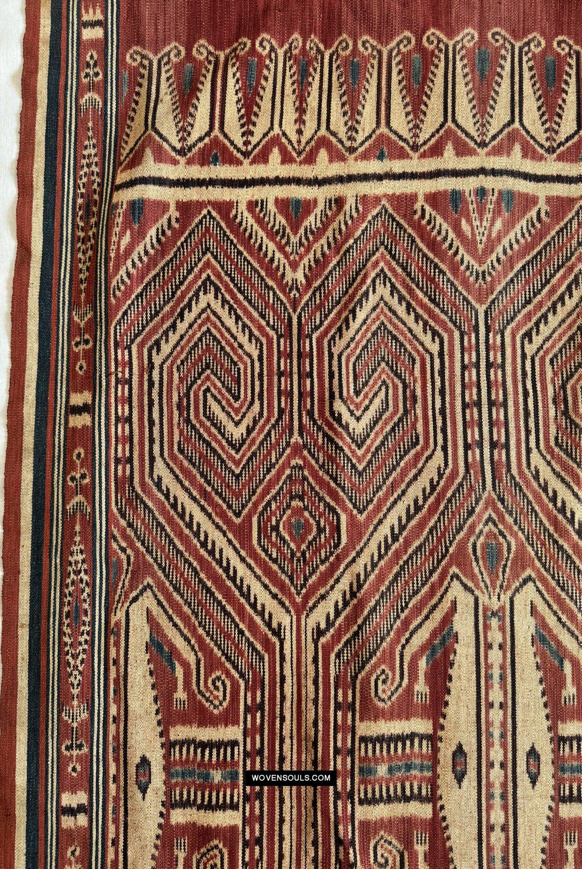 1833 Antique Iban Ceremonial Ikat - Hawk Pattern