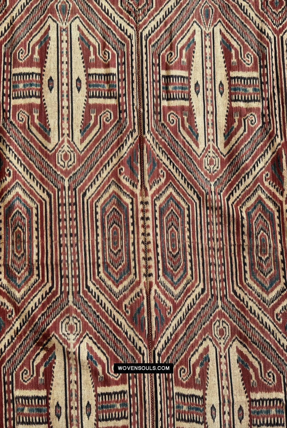1833 Antique Iban Ceremonial Ikat - Hawk Pattern