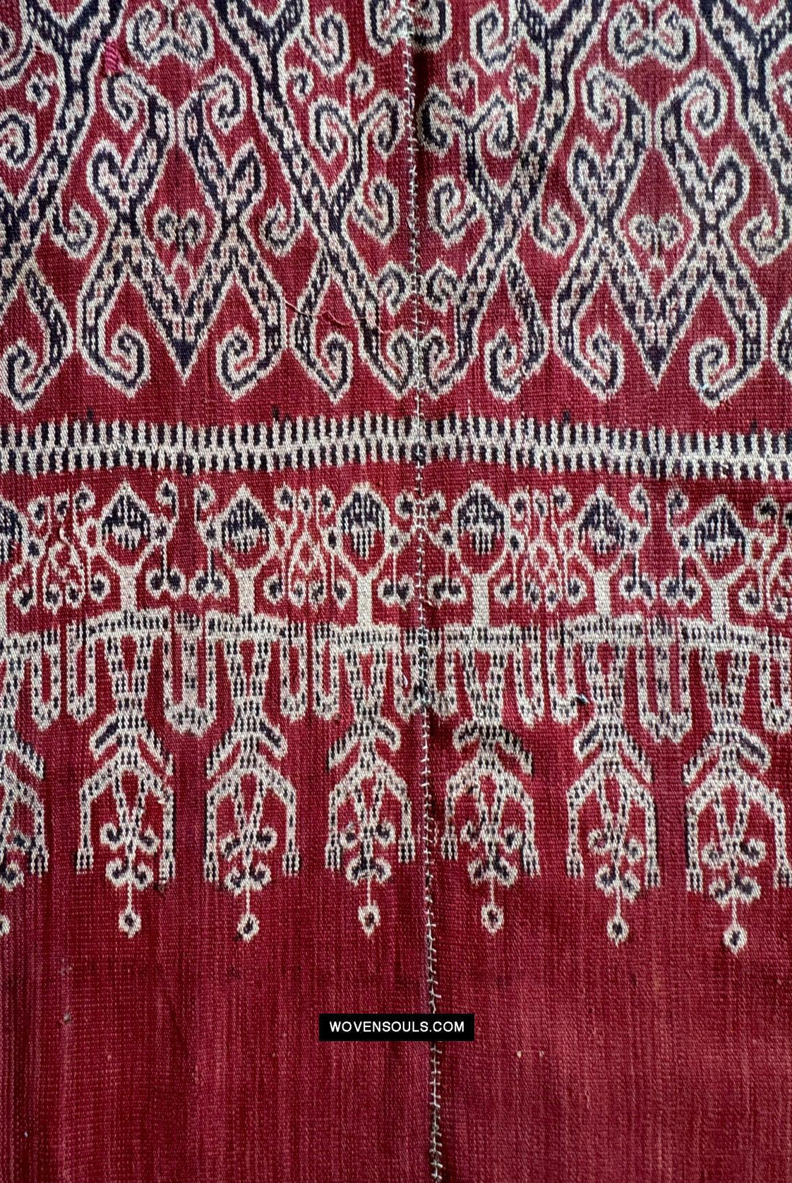 1836 Antique Iban Ceremonial Ikat - Vine Pattern