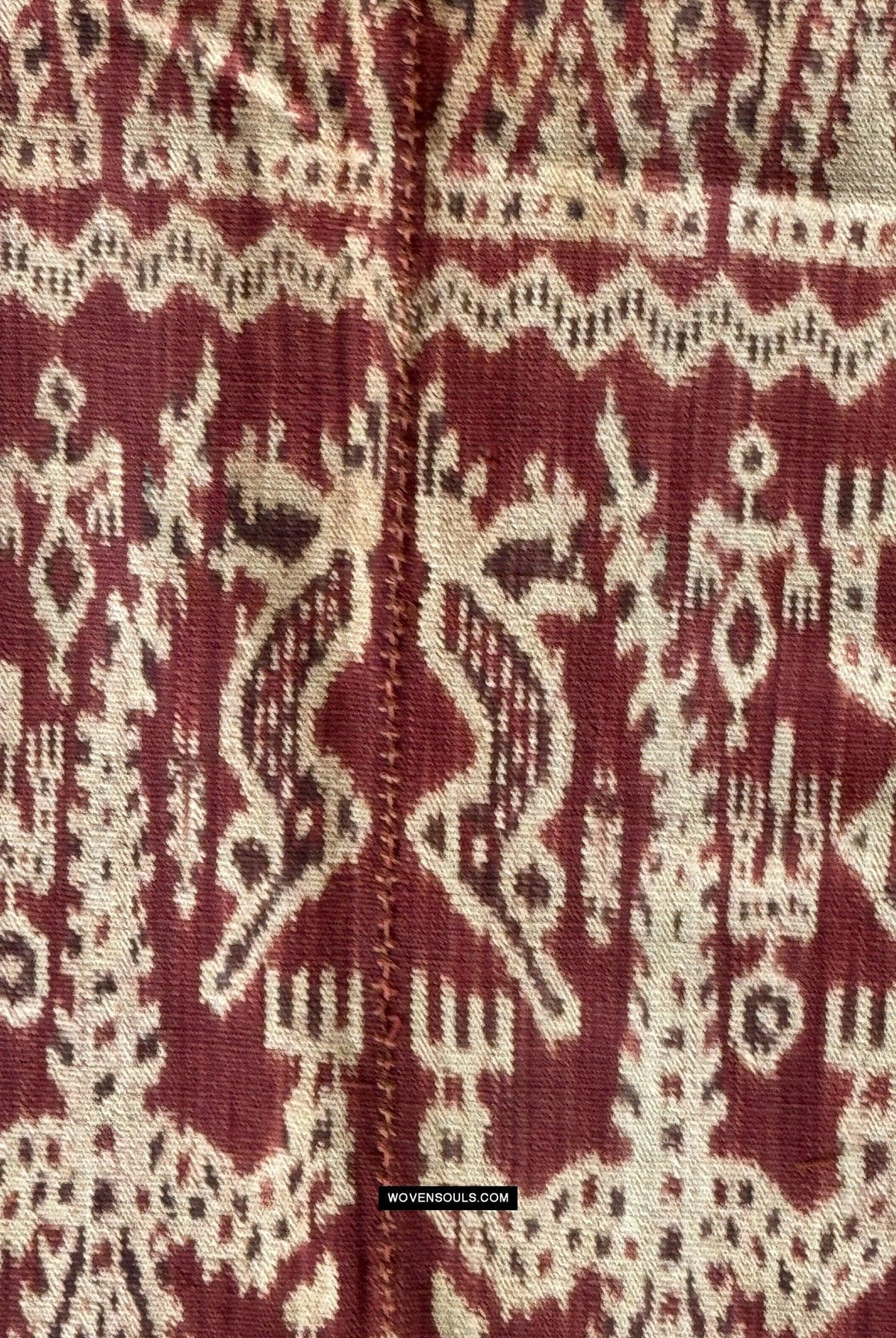 1838 Antique Iban Ceremonial Ikat - Anthropomorphic