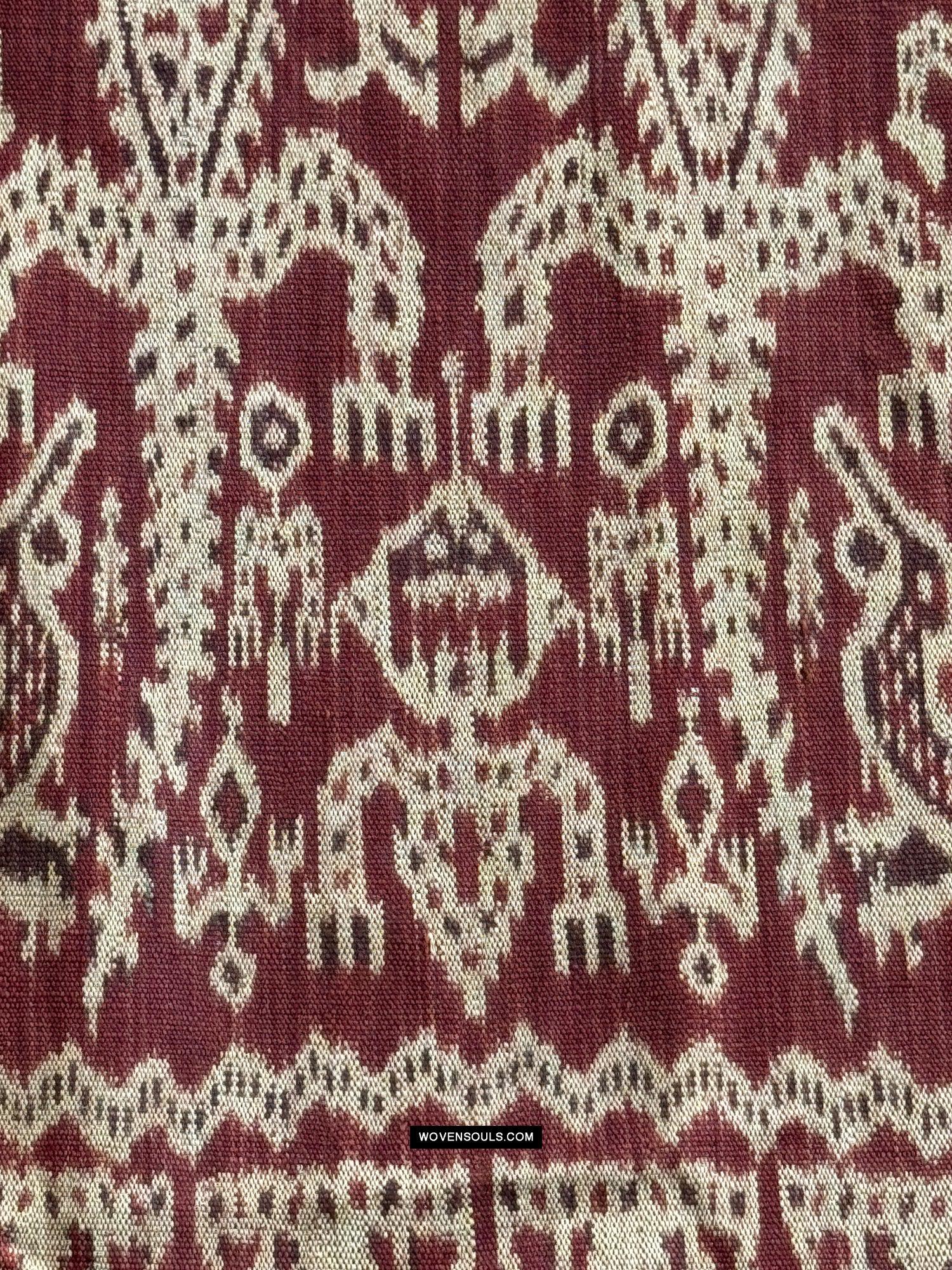 1838 Antique Iban Ceremonial Ikat - Anthropomorphic