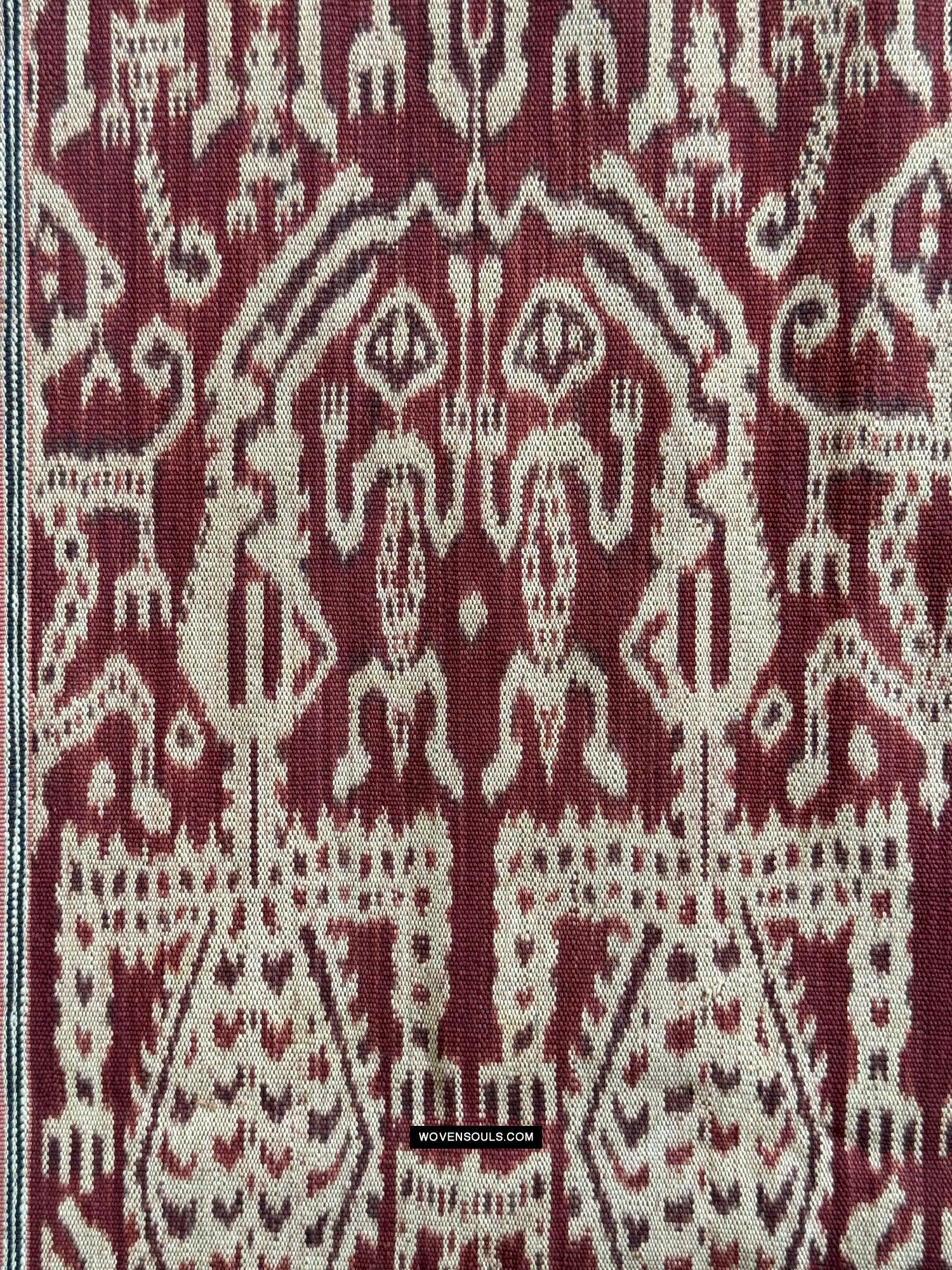 1838 Antique Iban Ceremonial Ikat - Anthropomorphic