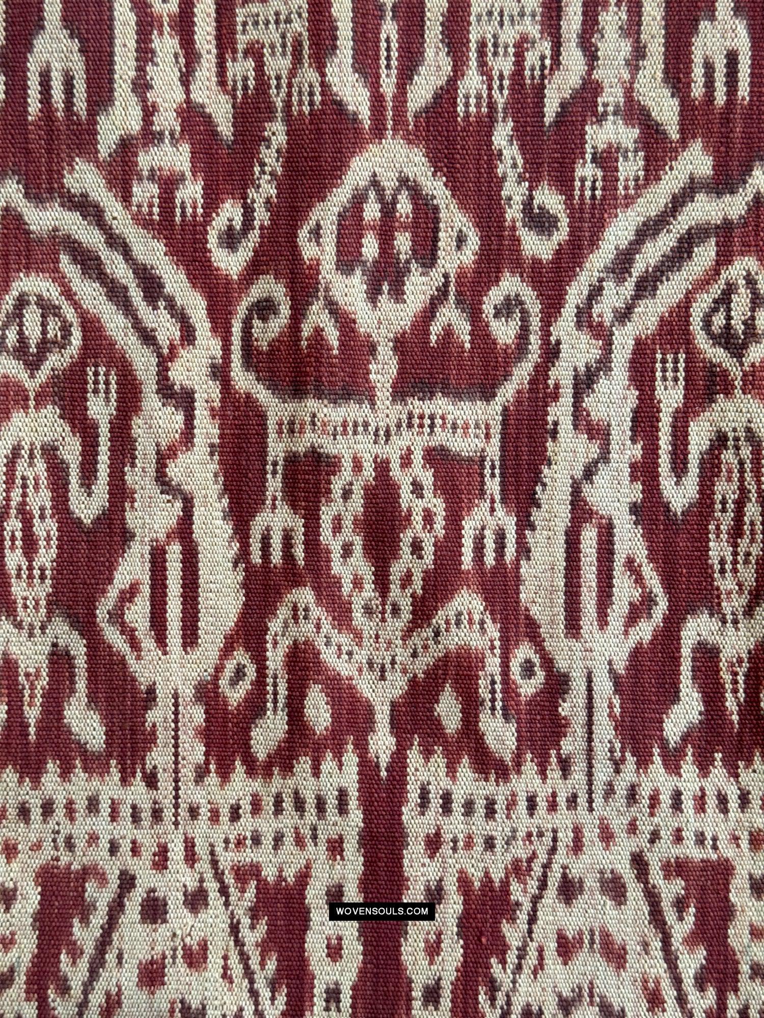 1838 Antique Iban Ceremonial Ikat - Anthropomorphic