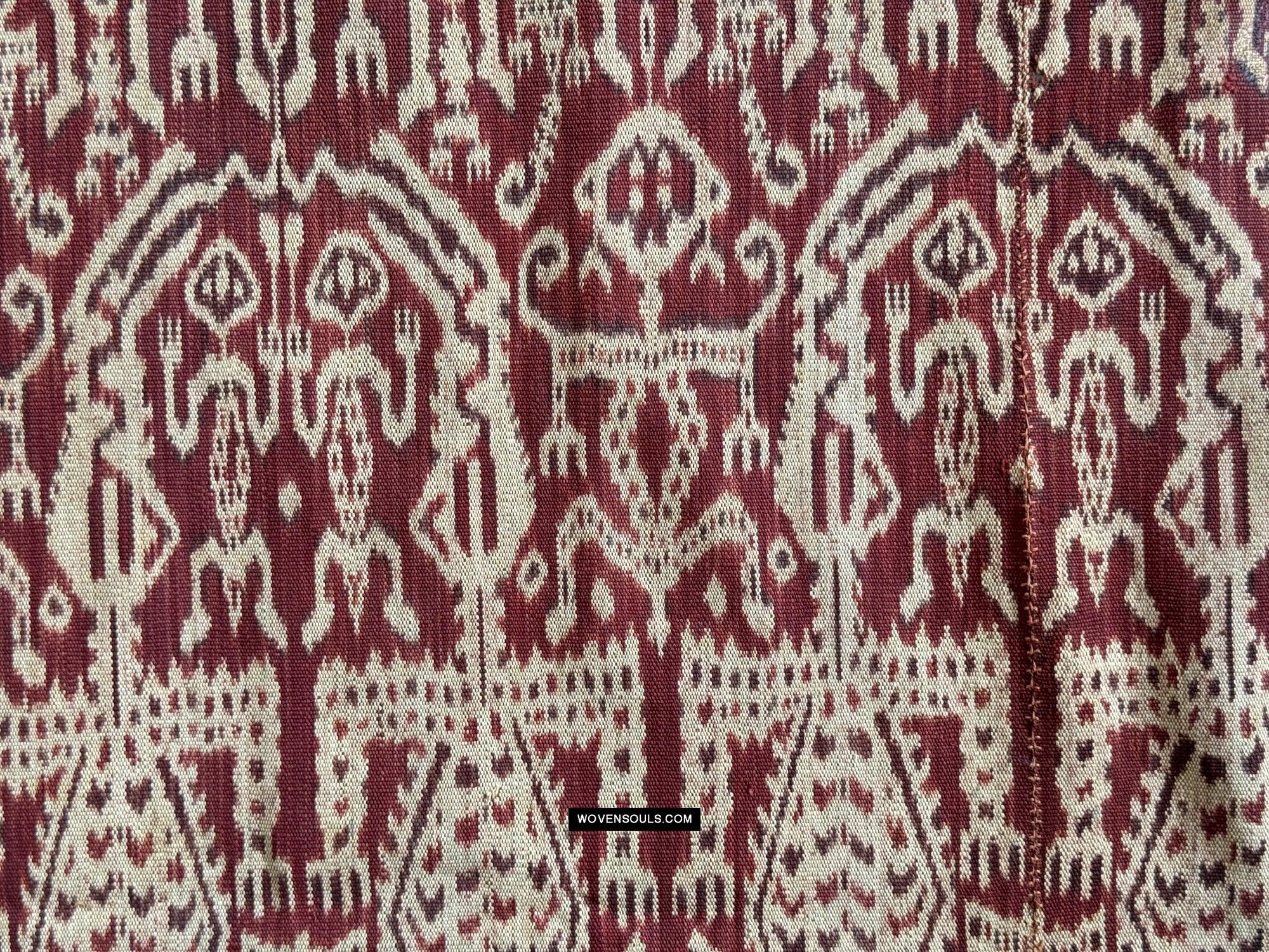 1838 Antique Iban Ceremonial Ikat - Anthropomorphic