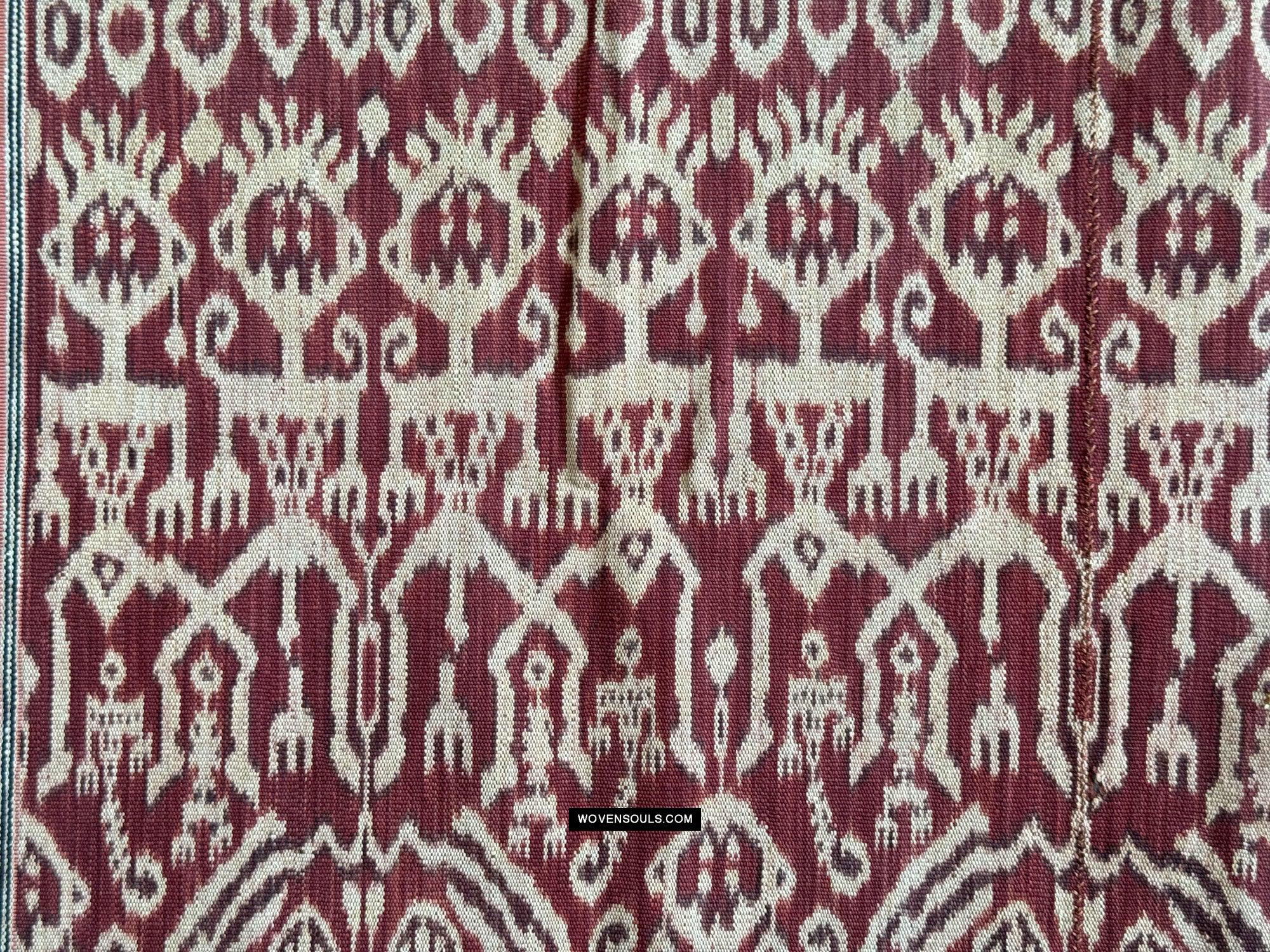 1838 Antique Iban Ceremonial Ikat - Anthropomorphic