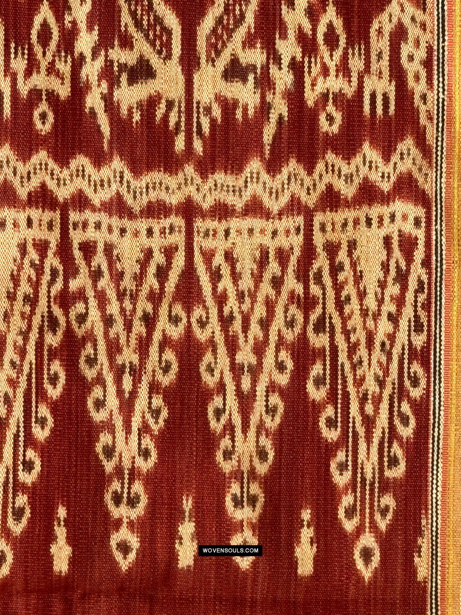 1838 Antique Iban Ceremonial Ikat - Anthropomorphic