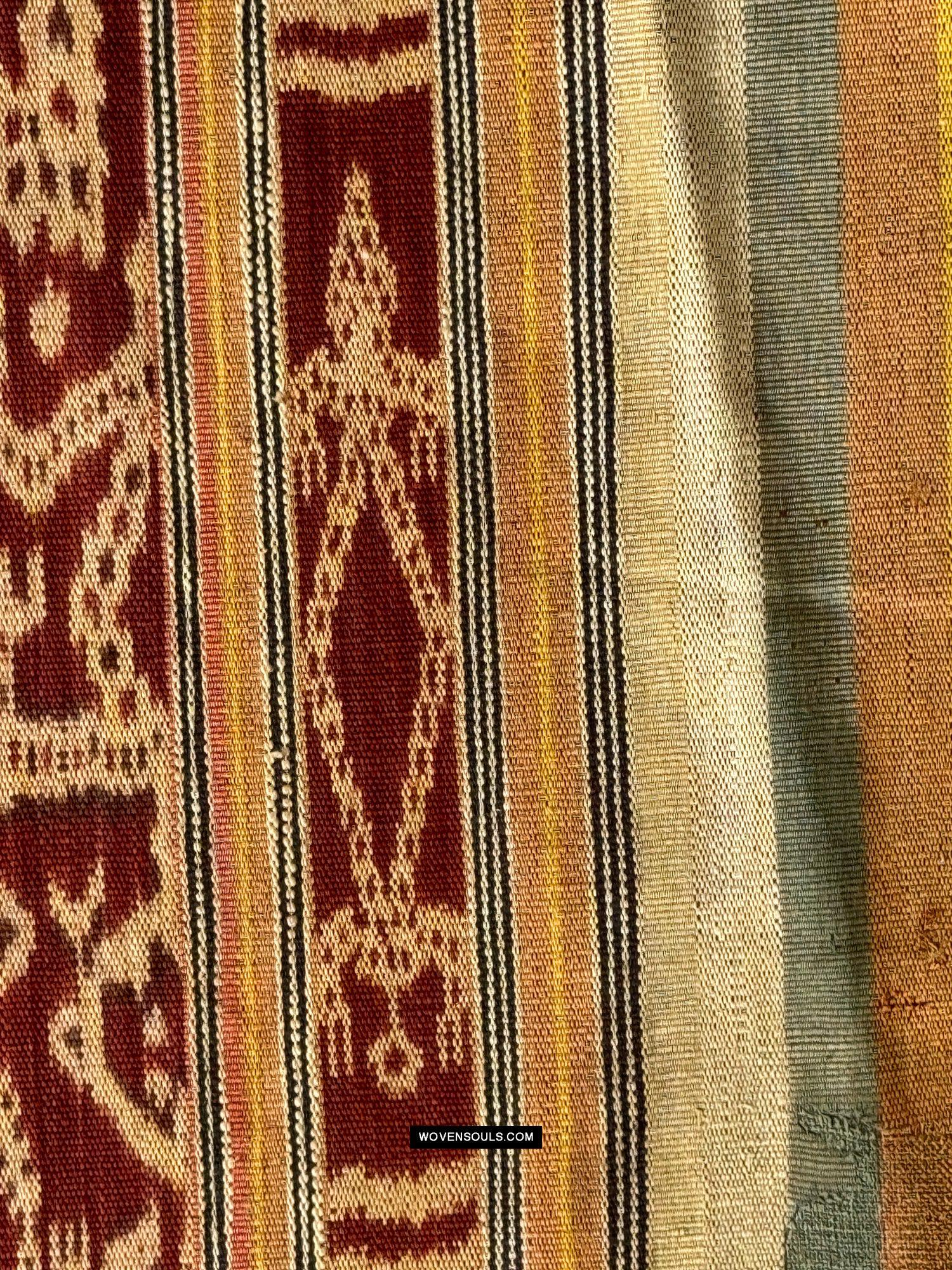 1838 Antique Iban Ceremonial Ikat - Anthropomorphic