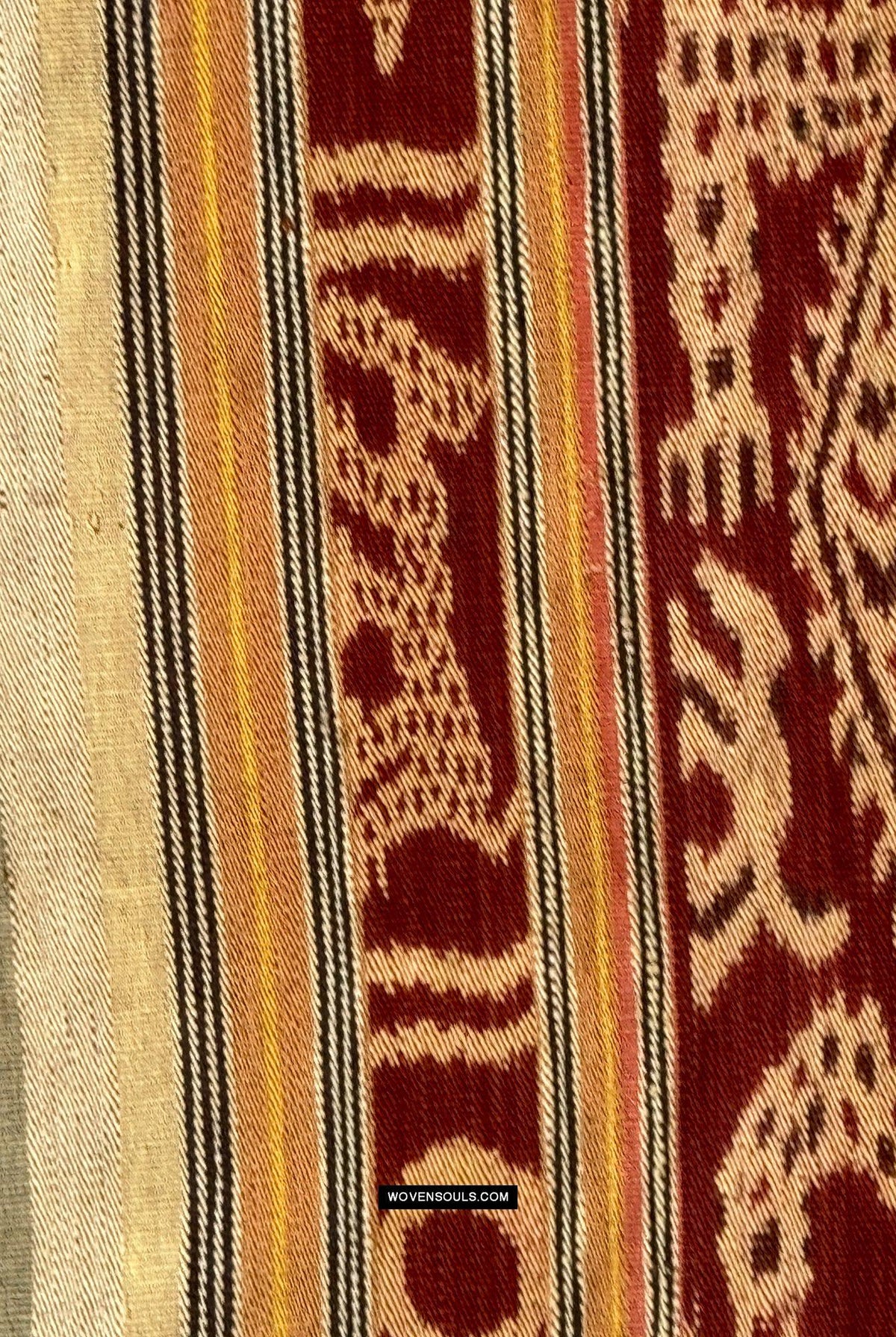 1838 Antique Iban Ceremonial Ikat - Anthropomorphic