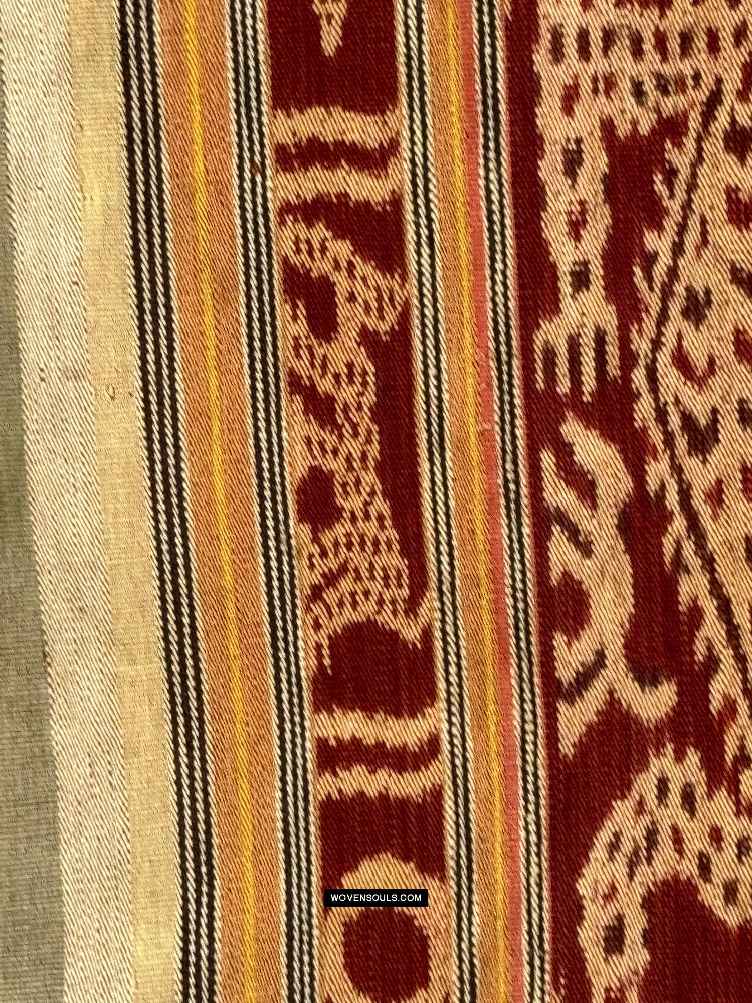 1838 Antique Iban Ceremonial Ikat - Anthropomorphic