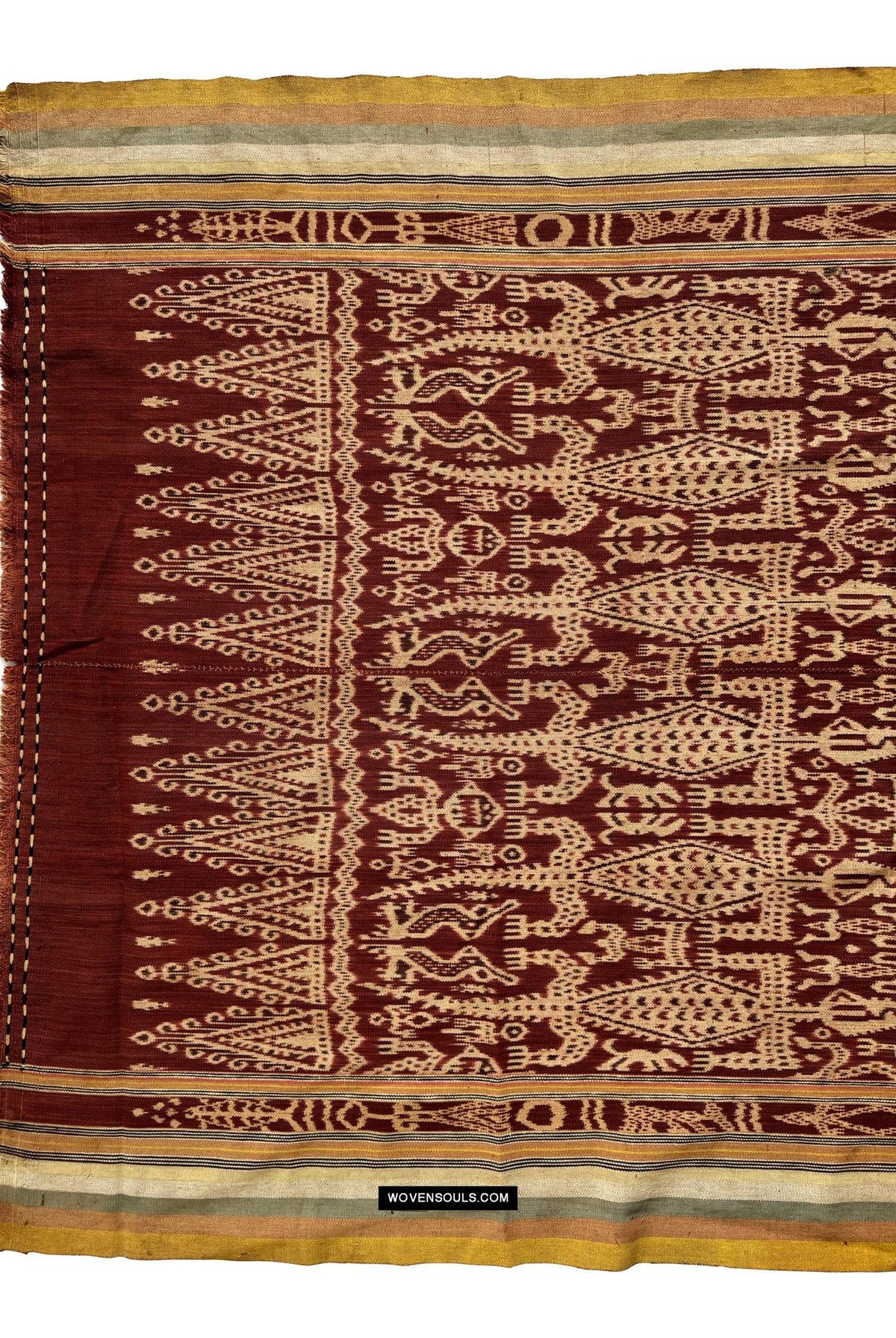 1838 Antique Iban Ceremonial Ikat - Anthropomorphic