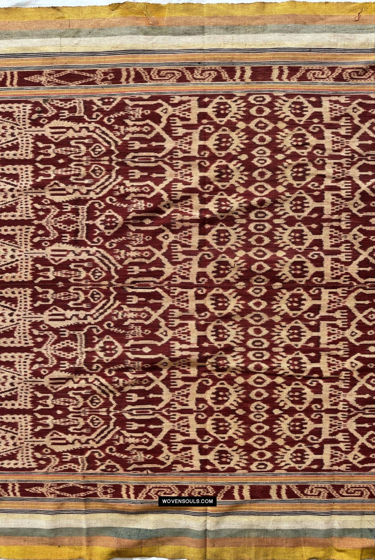 1838 Antique Iban Ceremonial Ikat - Anthropomorphic