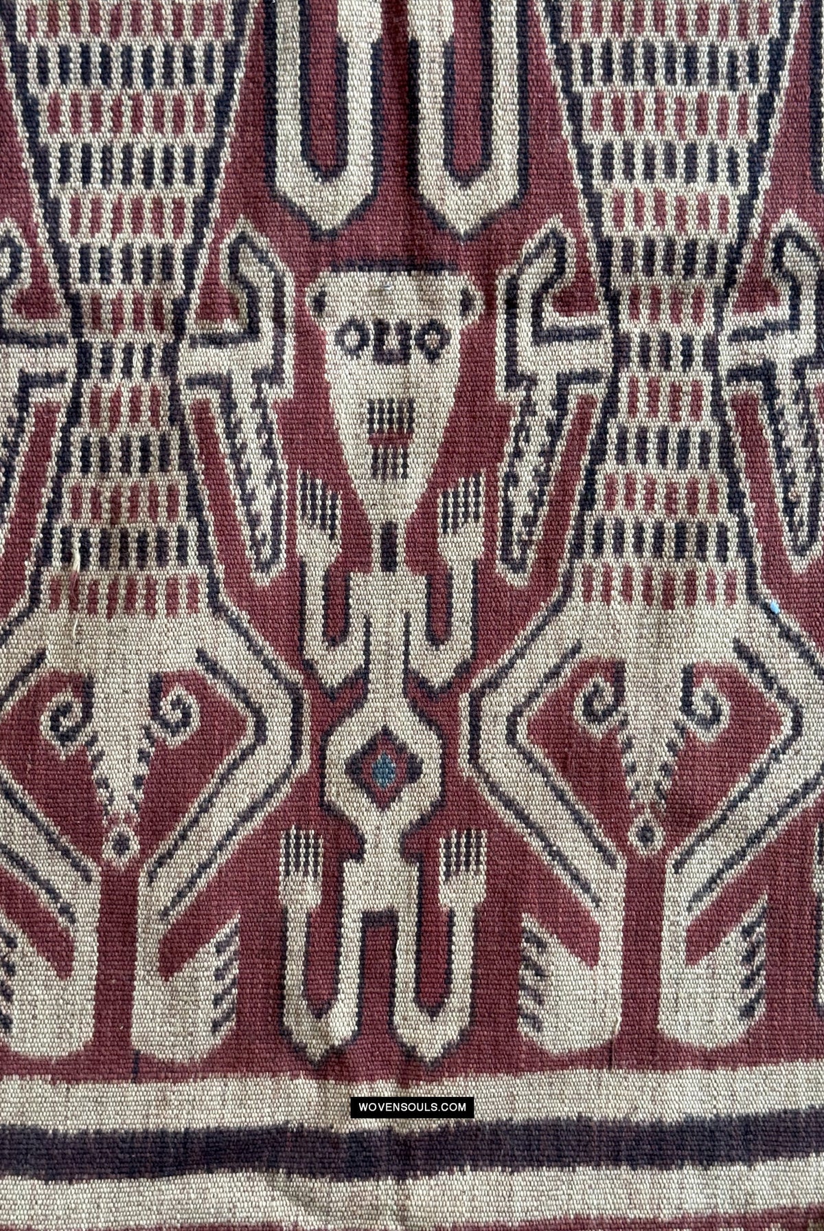 1839 Antique Iban Ceremonial Ikat - Anthropomorphs / Engkaramba